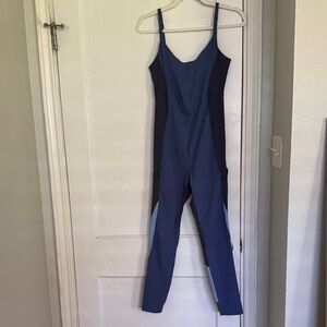 Outdoor Voices Two-Tone Blue Jumpsuit